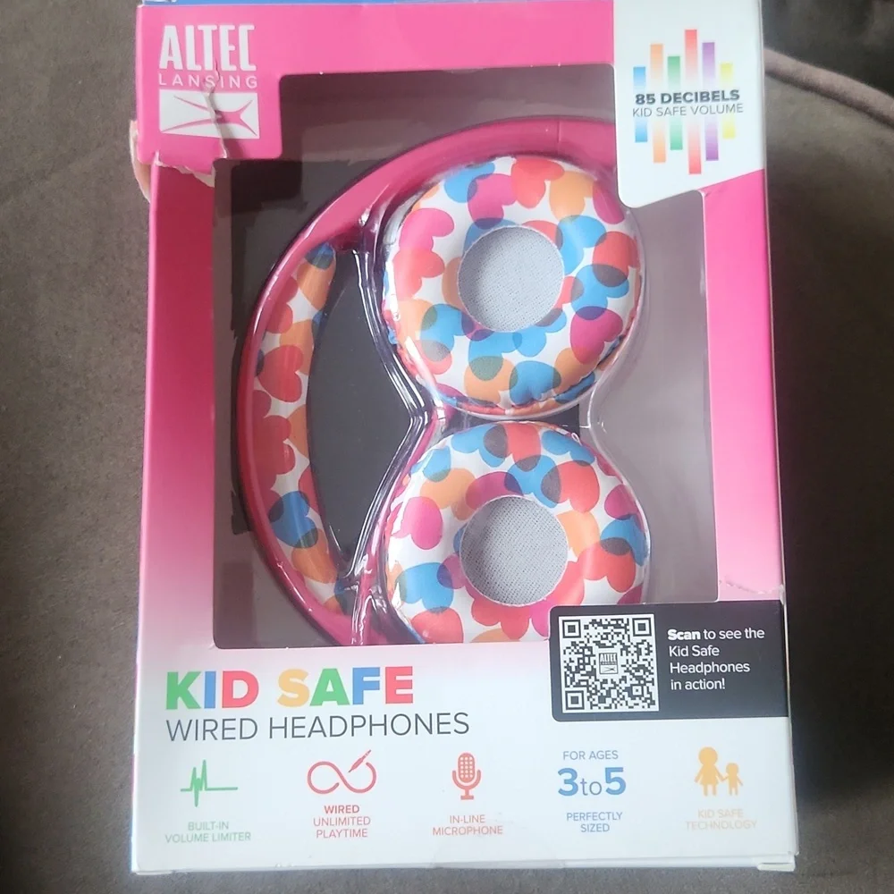 Pink Padded‎ Headphones with Adjustable Headband